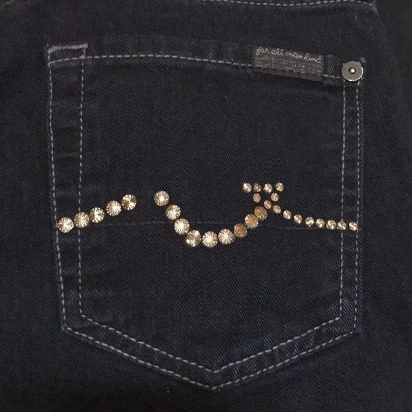 7 FOR ALL MANKIND Roxanne Dark Wash Skinny Jeans - Picture 6 of 7